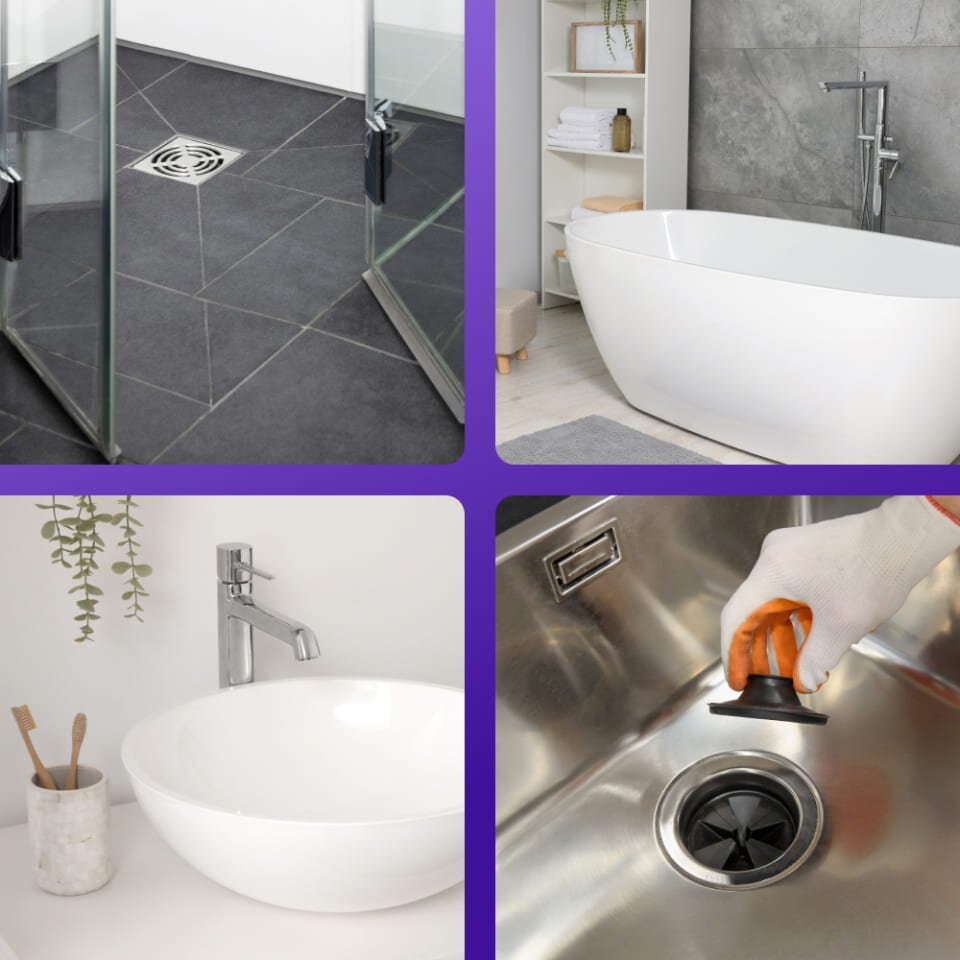 FizzClean works throughout the bathroom and kitchen on hard surfaces